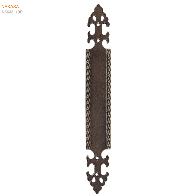 【安心サポート付】アンティーク古代色 押し板（1枚）（大46×330mm）扉 玄関取っ手 把手ドアハンドル ..