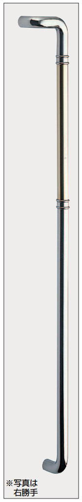 乐天商城 - 【ロングサイズ 取っ手】片L形丸棒取手（両面用）全長1200mm【玄関】【把手】【ロングハンドル】【ドアハンドル】【ヒンジ扉】【ガラスドア】【金具・金物】【引手】【テンパー】【バーハンドル】【取替え】【出入口】【DIY】