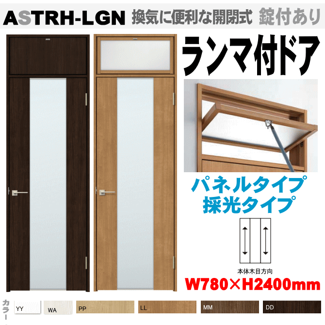 ランマ付ドア（パネルタイプ・採光タイプ）ガラス組込 ASTRH-LGN ラシッサ(クリエ）機能付ドア LIXIL リクシル 建具 tostem lixil 扉 日曜大工 diy 室内扉 リフォーム 交換 室内用ドア door