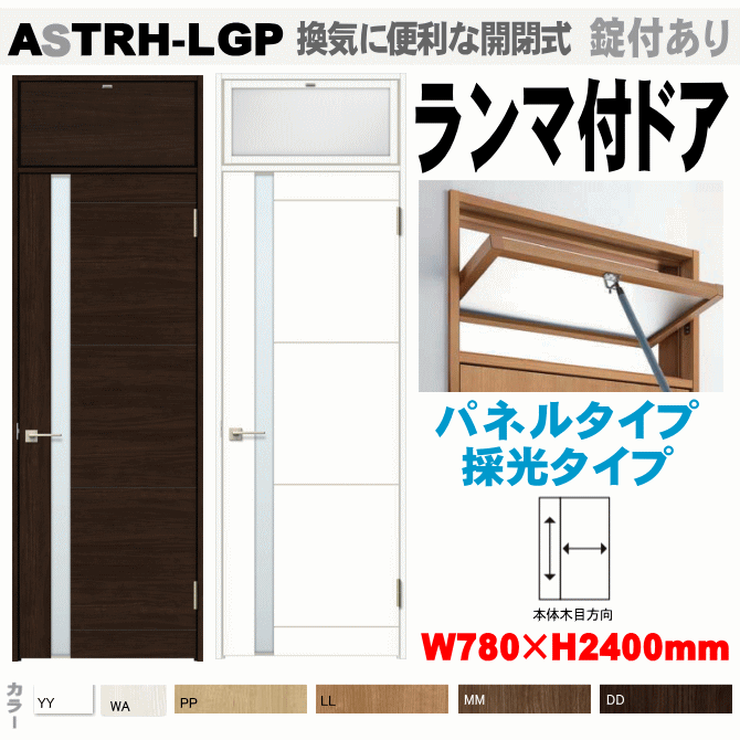 ランマ付ドア（パネルタイプ・採光タイプ）ガラス組込 ASTRH-LGP ラシッサ(クリエ）機能付ドア LIXIL リクシル 建具 tostem lixil 扉 日曜大工 diy 室内扉 リフォーム 交換 室内用ドア door