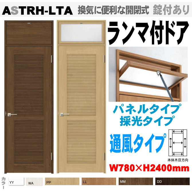 通風ドア　ルーバー扉　ランマ付ドア（パネルタイプ・採光タイプ）ASTRH-LTA LIXIL ラシッサ 機能付ドアリクシル 建具 tostem lixil 扉 日曜大工 diy 室内扉 リフォーム 交換 室内用ドア door パレット ラテオ ヴィンテイア