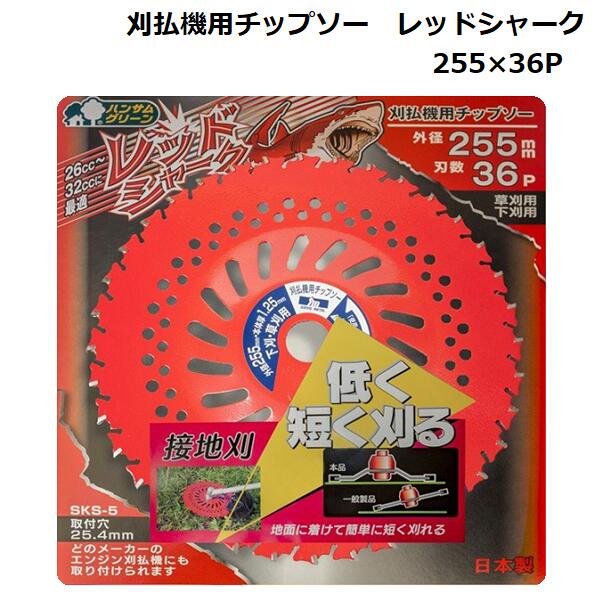 三陽金属 刈払機用チップソー レッドシャーク 255mm×36P SKS-5/草刈り/農業/T