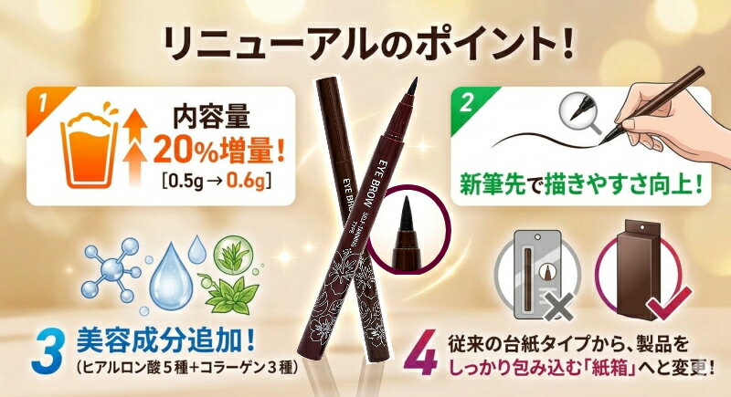 【ゆうパケット240円】セルフタンニング アイブロウST ディープダークブラウン 眉ティント 落ちない眉 眉毛ティント ウォータープルーフ すっぴん眉 眉ペン 時短メイク 美容液眉 ヒアルロン酸 コラーゲン 美容成分配合 新筆先 0.6g 2色 - Image 2