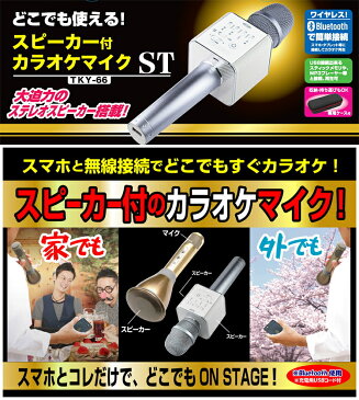 【基本宅配便送料無料】『どこでも使える！ スピーカー 付 カラオケ マイク ST』