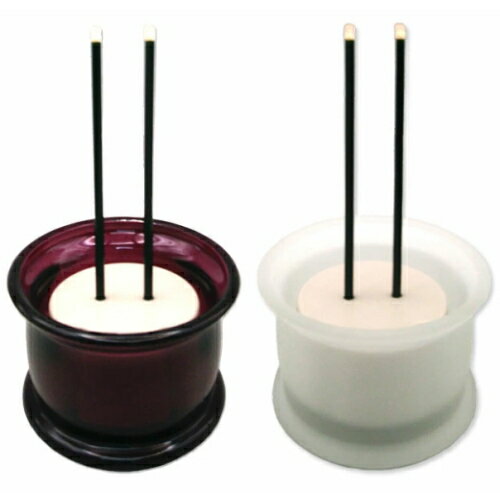 香炉 せんこう 火をつかわないガラス製香炉付LED線香 LED 電子 電池式 仏前 仏壇 仏具 神具 乾電池 火 火事 安心 安全 電気 国産 日本製 プレゼン...