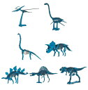 自由研究 自由工作 DINOSAUR ダイナソー BLUE ブルー ハコモ hacomo 恐竜 骨格恐竜 ダンボール工作キット 簡単工作 夏休み 雨の日 おもち...