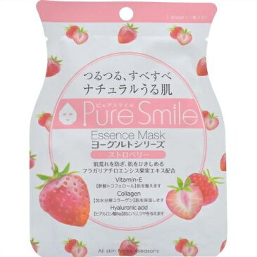 ※12個までゆうパケット送料200円※ 『エッセンス マスク ヨーグルト シリーズ　ストロベリー （ Strawberry ）　【1枚入】 ( Essence Mask Yogurt Series ) 【Pure Smile (ピュア スマイル)】』