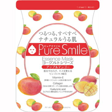 ※12個までゆうパケット送料200円※ 『エッセンス マスク ヨーグルト シリーズ　アップルマンゴー （ Apple mango ）　【1枚入】 ( Essence Mask Yogurt Series ) 【Pure Smile (ピュア スマイル)】』