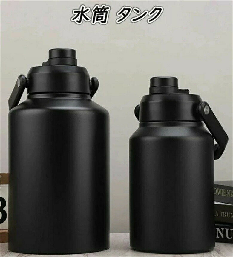 2L 小型 キャンプ用 氷入れ 水筒 タンク 保冷 大容量 真空断熱 広口 アイスペール キャンプ 持ち運び BBQ アウトドア 屋外 冷たい飲み物 304 ステンレス製 水 氷水 ギフト 父の日 運動会 花見