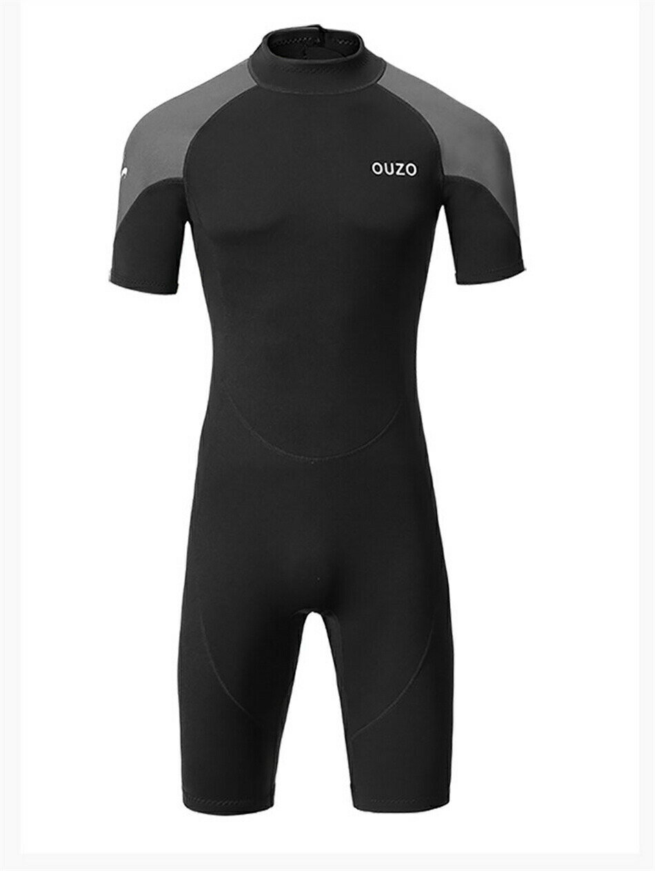 1.5mm潜水服レディース　メンズ　連体潜水服速乾性　カップル水着水着 上下セット ウェットスーツ 潜水服 競泳水着 ダイビング パンツ 半袖 サロペット 日焼け防止 吸汗速乾 トレーニング 男性女性 かっこいい フィット感 スポーツウェア 大きいサ