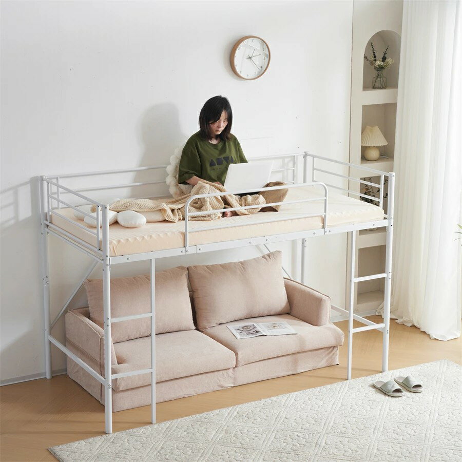 ロフトベッドパイプベッドシングルベ...