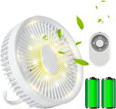 サーキュレーター 壁掛け扇風機 dcモーター 【2025新登場 & 4000mAh】 USB充電 ライト付き 大風量 キャンプファン 4段階風量調節 キャンプライトサーキュレーター 吊り下げ 壁掛け 扇風機 低騒音 小型 ミニ 扇風機 テント 照明 アウ(3)
