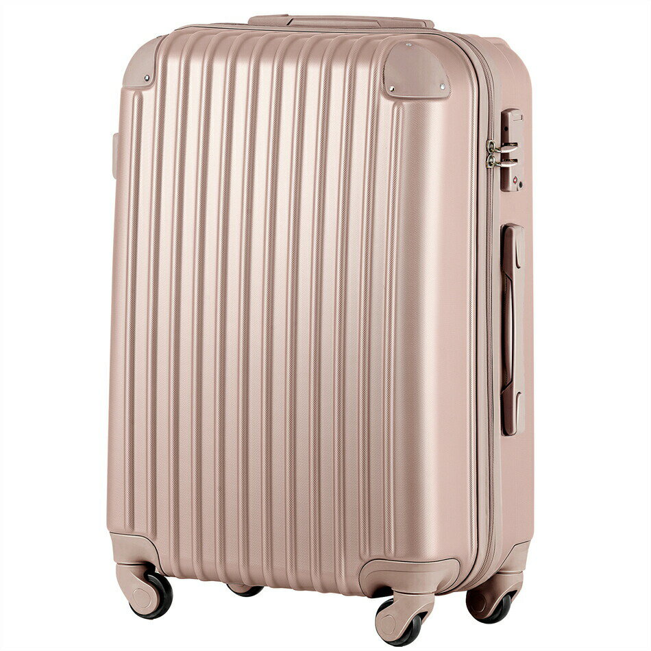 Lサイズ 【シャンパンピンク】ーツケース キャリーバッグ キャリーケース 7日-14日 大型 TSAロック
