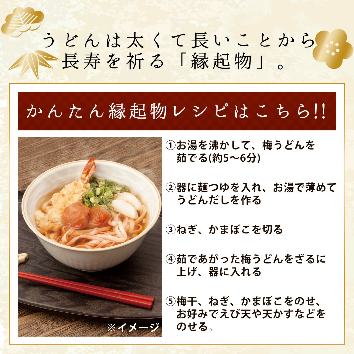 爽やかな梅の風味が人気の手延べうどん！　中田食品 梅うどん《乾麺》 12食分数量限定 梅 うどん スープ セット 包装 プレゼント ギフト 贈り物 ご挨拶 お歳暮 冬ギフト 2025 食べ物 おすすめ 人気 簡単