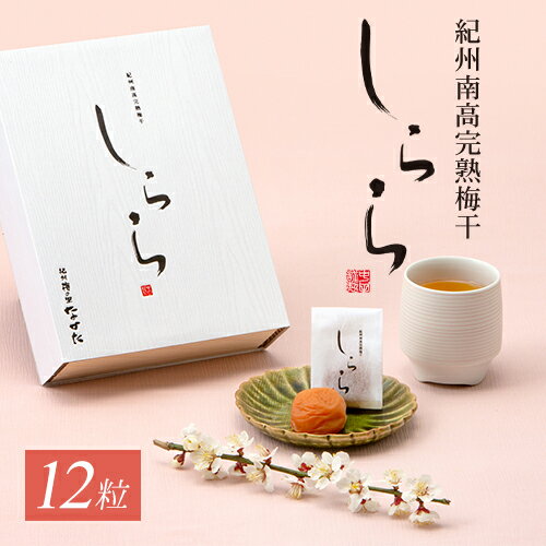 中田食品 紀州南高完熟梅干 しらら 12粒 梅干し 塩分5% 木箱 個包装 贈答 ギフト 減塩 包装あり お中元 敬老の日 敬老の日ラッピング