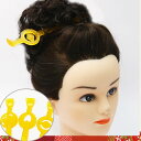日本髪飾り　　 丸に揚羽蝶、上り藤、藤輪に花菱　卵甲色　平透し柄かんざし　030-0760