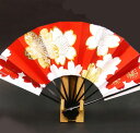 舞扇 九寸五分 白地 赤金 桜 箱入り 002-ai1410
