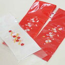 七五三 化繊刺繍衿 半衿　《赤・白》日本製 200-0723