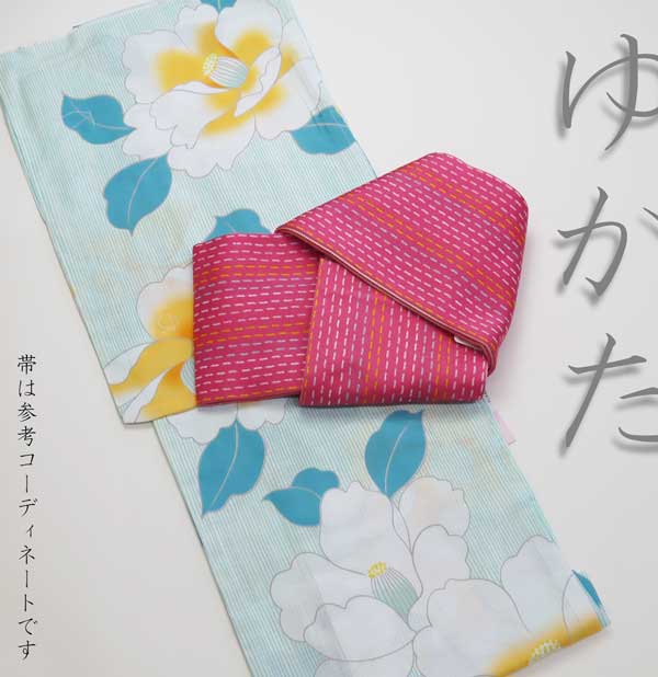 2614☆浴衣反物 2点まとめて☆菖蒲 ハイビスカス （キッズ浴衣2