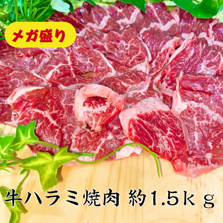 ハラミ焼肉 約1.5kg バーベキュー BBQ バーベキューセット ハラミ焼肉 ハラミ 送料無料 はらみ やきにく 焼肉 焼き肉 焼肉用 ヤキニク ハラミ焼肉通販 メガ盛り