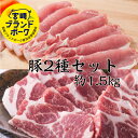 宮崎ブランドポーク 豚ロース 肩ロース焼肉カット 2種セット K 計約1.5kg 送料無料 豚肉 小分け 焼肉 焼肉セット 水炊きセット 肉 しゃぶしゃぶ 豚 ブタ 赤身肉 お肉食べ比べ