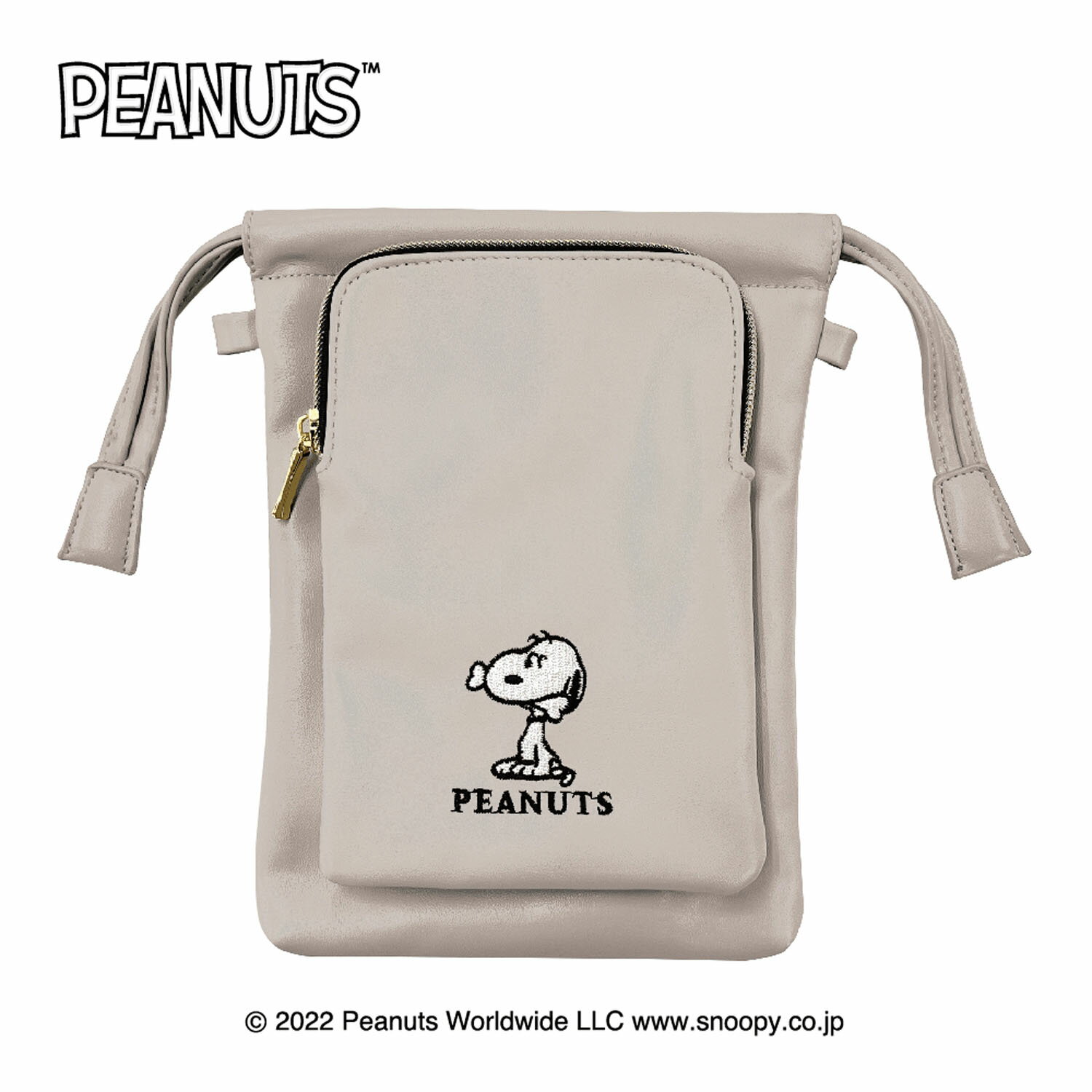 PEANUTS(ピーナッツ)SF巾着スマートポーチ スヌーピー For you★この商品は日本国内販売の正規品です★《お買い物合計金額6,800円で送料無料！》 1