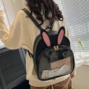 痛バッグ 痛バ リュック レディース バッグ カバン リュックサック バックパック 痛リュック ぬいぐるみ 透明窓 クリアバッグ 透明バッグ デコ デコバッグ おしゃれ シンプル かわいい 可愛い 大容量 軽量 PU 推し 推し活 オタク オタク活(4)