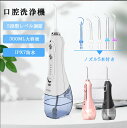 【5本替えノズル】口腔洗浄器 口腔洗浄機 USB充電式 IPX7防水 300MLタンク 大容量 超音波水流 水流洗浄 水流ケア 口腔ケア 5調節可能 歯茎ケアー...