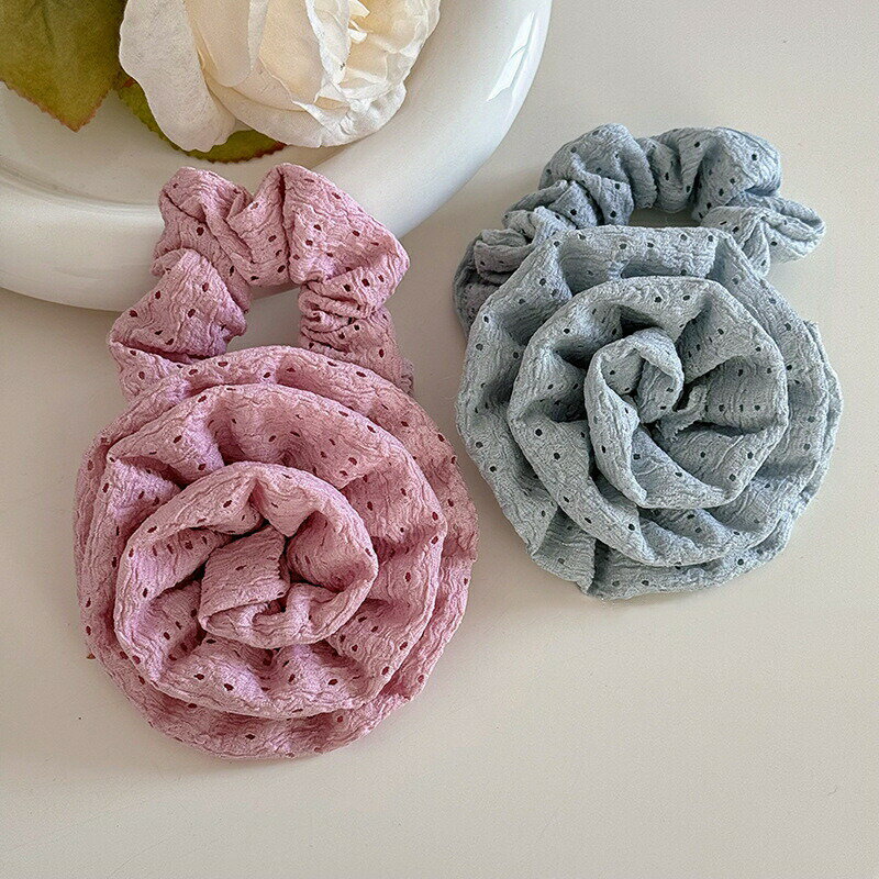 【2個500円引き 3個1100円引き】花シュシュ ヘアアクセサリー レディース デザイン 韓国風 髪飾り