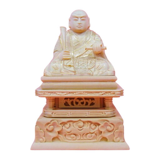 豆寸仏像 日蓮聖人 金泥書 黄楊 柘植 つげ ツゲ 豆寸仏像 日蓮聖人 金泥書 黄楊 柘植 つげ ツゲ