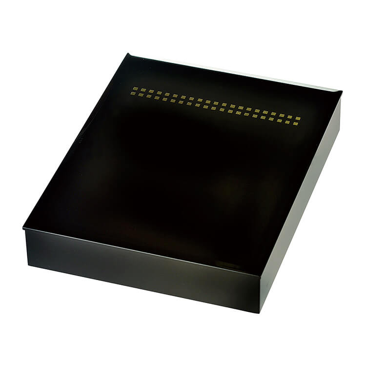 黒 11.0 A4版 文庫 スクウェア 木質繊維(MDF)製 カシュー塗装 会津塗り 会津漆器【21-10-6】