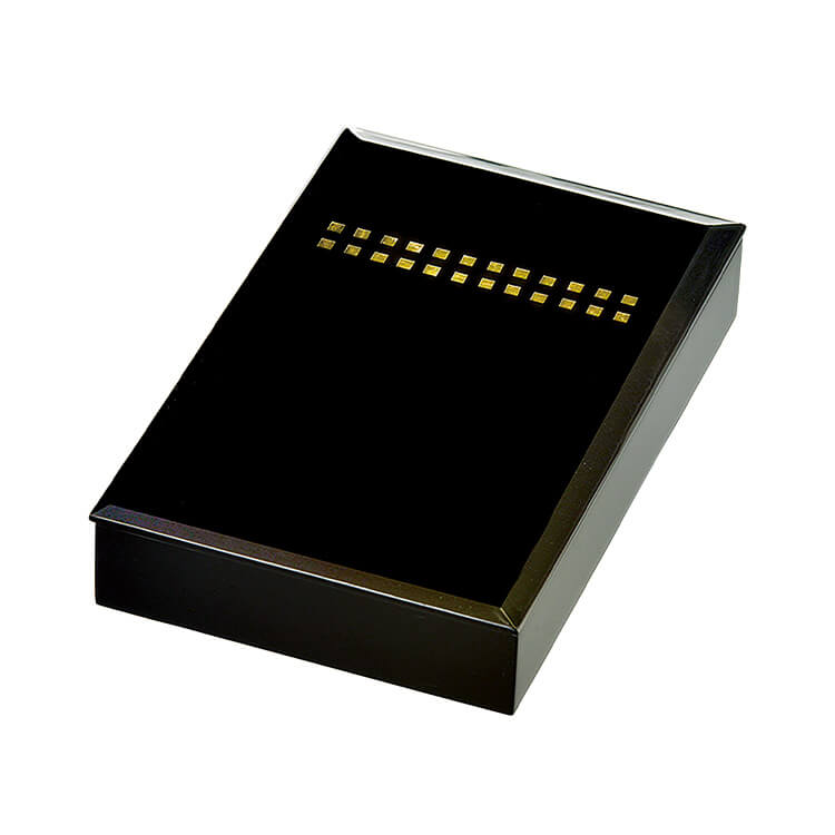 黒 レターBOX スクウェア 木質繊維(MDF)製 カシュー塗装 会津塗り 会津漆器【21-13-6】