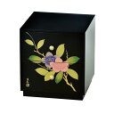 黒 新二ツ引タンス 山茶花 木繊 木質繊維(MDF)製 カシュー塗装 会津漆器【21-14-8】