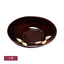 溜 4.0 上だるま茶托 ヤブコウジ 5客 セット 木粉と樹脂の成形品 カシュー塗装 会津漆器【21-45-9】