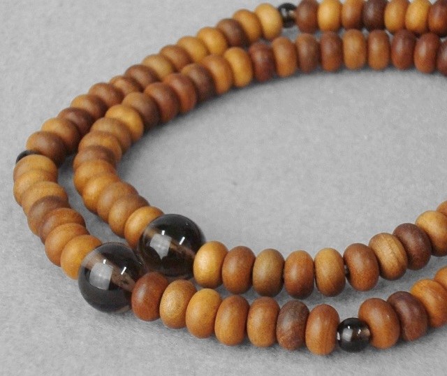 数珠ブレスレット女性用男性用白檀茶...