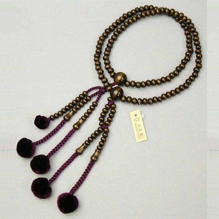 日蓮宗 本式数珠 紅梅 共玉 尺丸玉 菊房 古代紫 紙箱入 送料無料 法華用