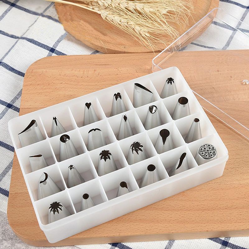 製菓製 パン器具 口金24点セット　花型デコレーション作成器　絞り口　しっかりした綺麗な作りが自慢！　ケーキランドの パン作り道具 お菓子作り道具ポイント消化 厨房器具 製菓道具 おしゃれ 飲食店