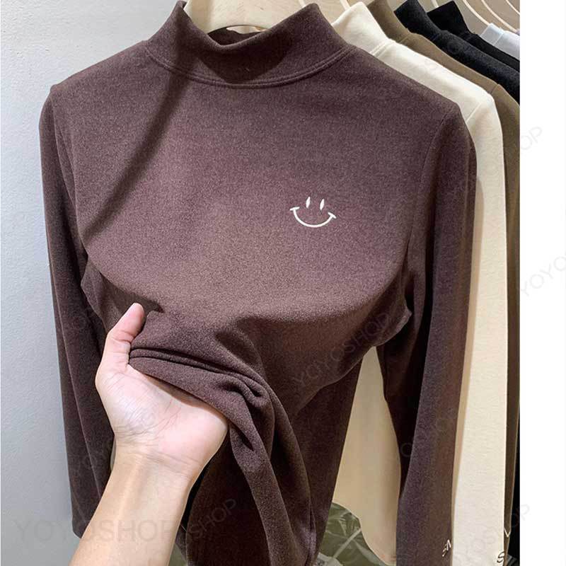 韓国ファッションレディースTシャツロングTシャツインナーTシャツスマイル柄TシャツトップスロングTシャツ春 nakayamakatenn-10014940 JUJO 生活雑貨専門店 パッケージ画像