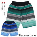 【訳アリ:汚れ 等】Steamer Lane 130-160cm マルチボーダー柄 サーフパンツ スイムパンツ 水着 海パン 子供 キッズ 男児 入園 入学 通園 通学 水泳 【送料無料】