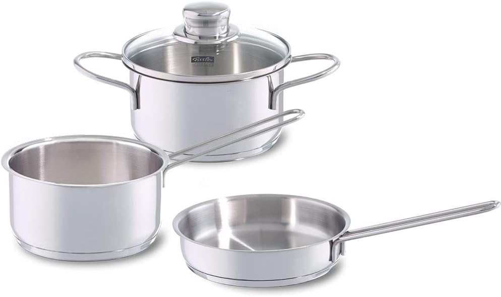 フライパン フィスラー FISSLER ステンレス鍋 スナッキーセット キャセロール14cm ソースパン14cm フライパン16cm ガス火 IH対応 日本正規販売品 08-316-03