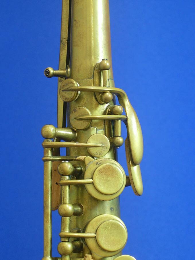 【ヴィンテージ管楽器】アドルフ・サックス ソプラノサックスノーラッカー Adolphe Sax（父） 1855年製【調整後発送】【送料無料】【中古】