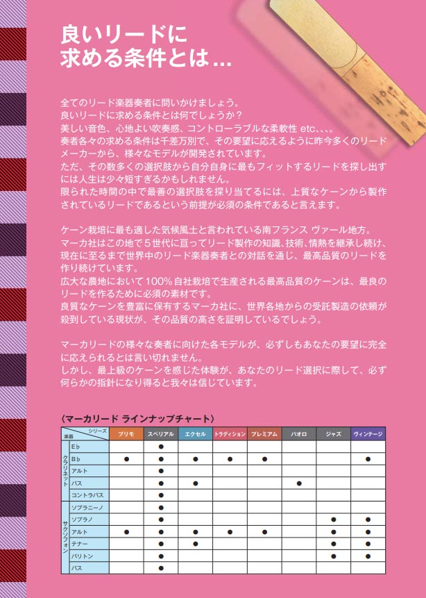 テナーサックス用リード マーカ MARCAスペリアル SUPERIEURE 5枚入り バランスが良くハリのある音色 【バンドレン青箱 系統】【管楽器専門店】