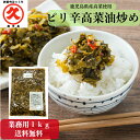 辛子高菜 高菜油炒め 鹿児島県産 業務用 大容量 1kg 送料無料 国産 漬物 たかな 油いため ご飯のお供 お漬物 お取り寄せ 食品 漬物セット 高菜炒め 高...