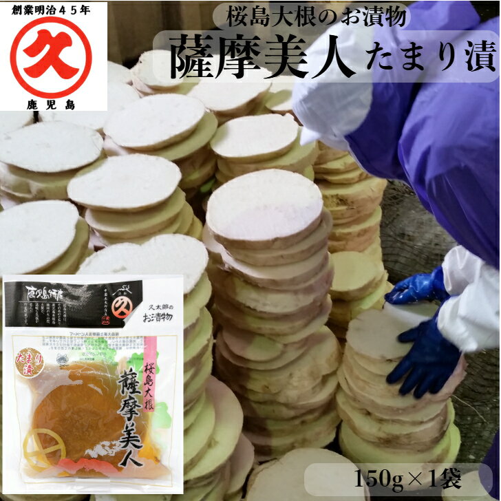 薩摩美人 たまり漬 150g × 1袋 単品 中園久太郎商店 しょうゆ漬け 桜島大根 世界一 大きい 大根 お漬物 鹿児島 取り寄せ 乳酸発酵 漬物 かごしま ...