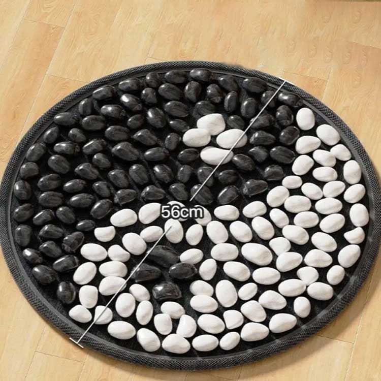 Naked Platinumの足つぼ 足ツボマット 足ツボ押し 足ツボマット 健康 足つぼマット 石 天然石 マッサージマット 55cm 足裏マッサージ マット ダイエット 指圧ボードマット グッズ ツボ押しマット 健康マット 疲労回復 血液循環促進 足踏み ツボ刺激 指圧パッド 足痛み緩和｜アングル2