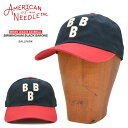 【割引クーポン配布中】 AMERICAN NEEDLE (アメリカンニードル) キャップ BIRMINGHAM BLACK BARONS BALLPARK CAP HAT 帽子 ストラップバックキャップ Negro League ブラック/レッド 43027A-BBB 【あす楽対応】【RCP】