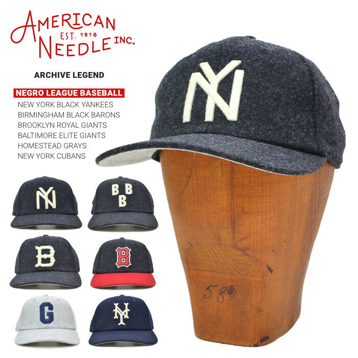  AMERICAN NEEDLE (アメリカンニードル) キャップ ARCHIVE LEGEND CAP HAT 帽子 ストラップバックキャップ Negro League 