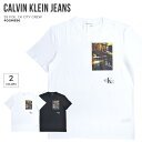 楽天NAKED-STORE【割引クーポン配布中】 Calvin Klein Jeans （カルバン クライン ジーンズ） Tシャツ S/S TEE FOIL CK CITY CREW 半袖 カットソー トップス CK JEANS S-XL ブラック ホワイト 40GM896 【単品購入の場合はネコポス便発送】【RCP】【バーゲン】