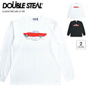 【割引クーポン配布中】 DOUBLE STEAL (ダブルスティール) ロンT CLASSIC RED CAR L/S T-SHIRT TEE 長袖 Tシャツ カットソー トップス メンズ M-XL ブラック ホワイト 914-14054 【単品購入の場合はネコポス便発送】【RCP】