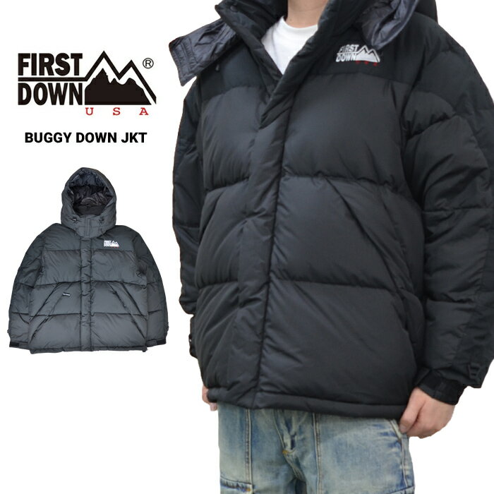 楽天NAKED-STORE【割引クーポン配布中】 FIRST DOWN USA （ファーストダウン） ジャケット BUGGY DOWN JACKET MICROFT バギーダウンジャケット マイクロフト メンズ M-L ブラック F342503C 【あす楽対応】【RCP】【バーゲン】